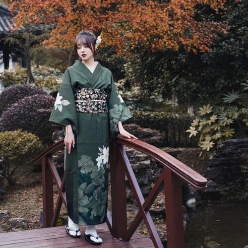 Kimono Yukata Women Japanese Traditional Dress Kimonos Costume Geisha Japanese Cosplay Female Obi Japanese Kimono Yukata FF2603
