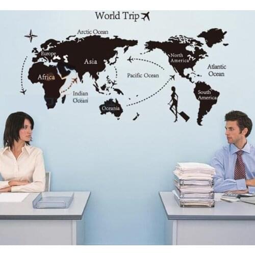 Creative DIY World Trip MAP Removable Vinyl ART Wall Sticker Decal Mural Decor NEW