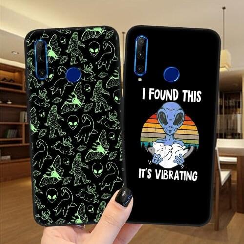 Cute Alien Space Soft TPU Phone Case For Huawei Honor 30 10i 20i 9X 8X Honor20 Mate 10 20 Lite Pro Silicone Black Cover