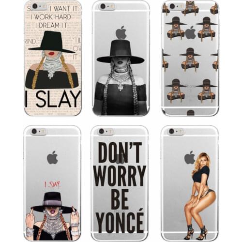 For iPhone 12 11 Pro 7 7Plus 6 6S 5 8 8Plus X XS Max Beyonce I SLAY Pop Music Soft Transparent TPU Phone Case Coque Fundas