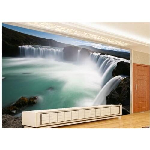 Custom any size Waterfall Landscape Background Wall waterfall customized wallpaper for walls 3d murals