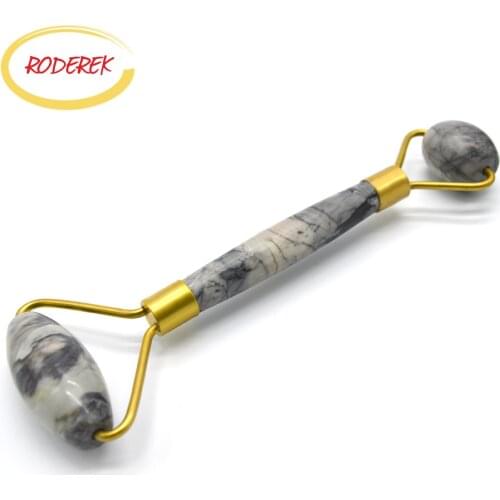 Jade Roller Natural Jade Roller Face Massager Gray Stone Anti Cellulite Slimming Massager Health Products