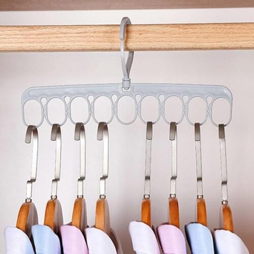 Portable New Style Clothes Hanger Multi-use Strong Construction Plastic Home Excellent Clamping Organizer Hanger for Gifts Home