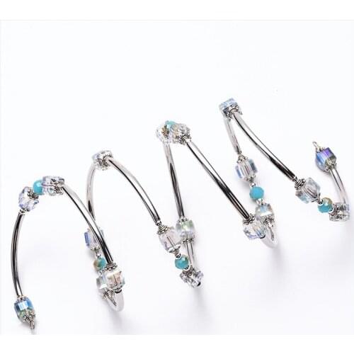 Natural Turquoise Onxy Multi-loop Winding Bangle Seven Chakra Chakra Multilayer Bracelet For Girls Wedding Birthday Gift