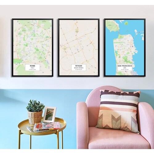 Riyadh ROMA SAN FRANCISCO Poster Canvas Art Prints Painting Wall Picture for Children Living Room Decor