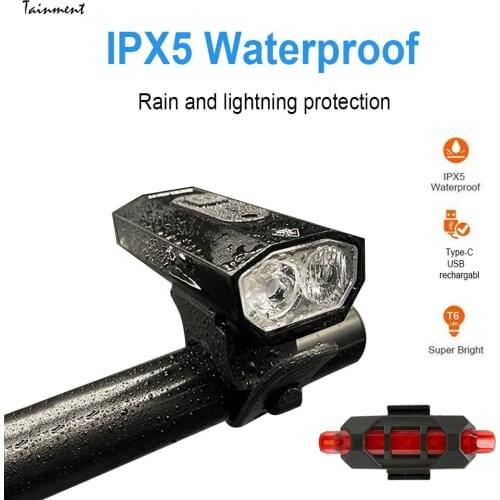 Charging Bike Rear Light Cycling Lamps 2T6 Lamp Beads Type C Interface Bicycle Light with 1200mAh Battery IPX5 Waterproof New