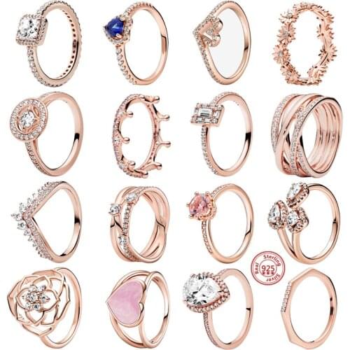 Hot Sale 925 Sterling Silver stackable infinite Heart Daisy Flower Ring For Women Original 925 Silver Rings Brand Jewelry Gift