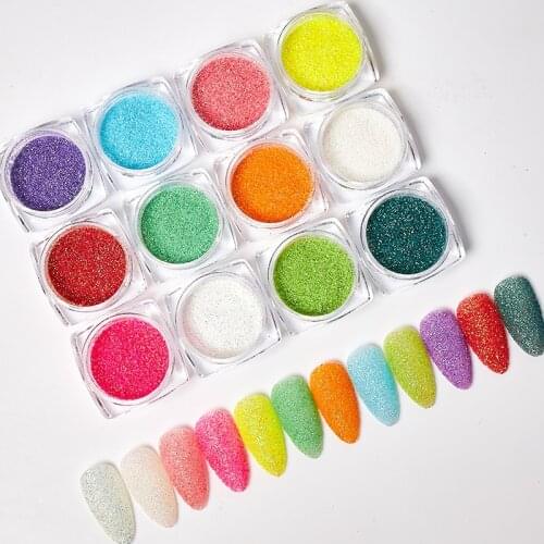 1Pc Holographics Nail Powder Glitter colorful Series Nail Sequins Pigments Nail Art Flakes Decoration DIY Gel Polish Tools