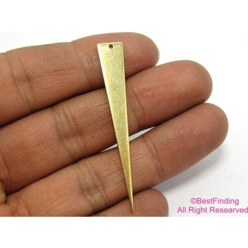 20pcs Brass pendant 51x8mm raw brass triangle earrings findings charms R432
