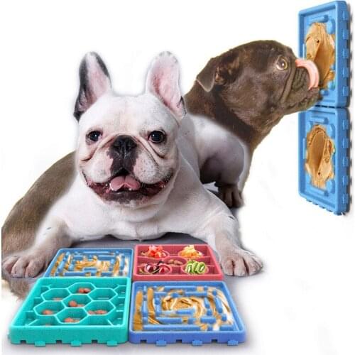 4pcs/set Pet Dog Feeding Food Bowls Puppy Slow Down Dog Bathing Distraction Dog Sucker Food Training Pet Feeder Supplies