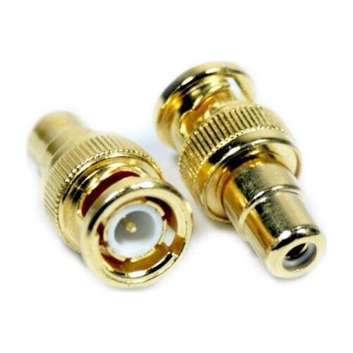 4pcs Gold plated BNC Male Plug to RCA Female Jack Coax Cable Video Adapter