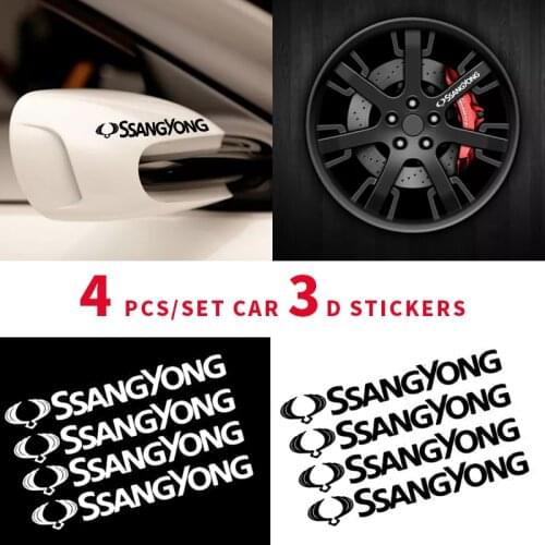 4pcs High Quality Car Handle Decorative Stickers For SsangYong Actyon Turismo Ssang Yong Rodius Rexton Korando Kyron