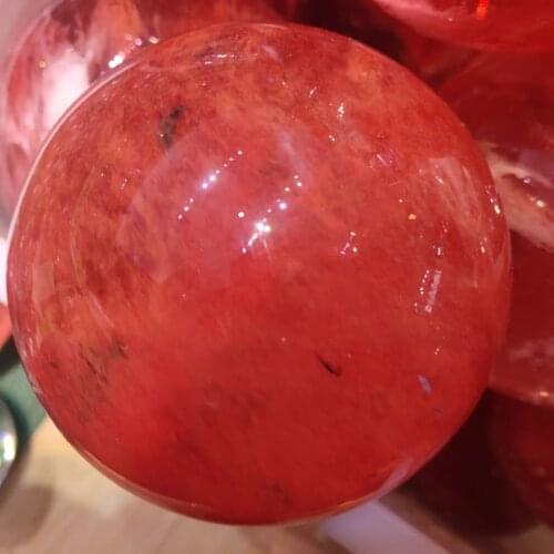 800-1000g large beautiful red melting quartz crystal ball to heal