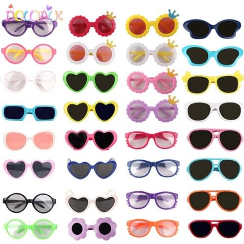 Doll Accessories For Girls Fashion Sunglasses Necklace Hairpin For 43 Cm Bebe Reborn Baby Clothes For Our Generation Baby Toys