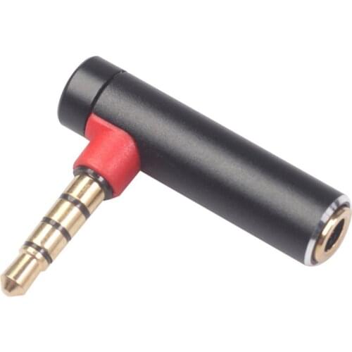 90 Degree Right Angled 3.5MM Male To Female Audio Converter Adapter Connector L Type Stereo Earphone Microphone Jack Plug