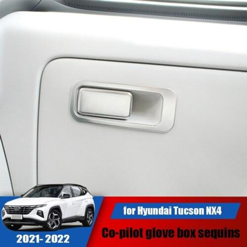 For Hyundai Tucson NX4 2021 2022 car front passenger seat glove box handle decorative sequins