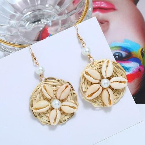 Hesiod New Ethnic Bohemia Shell Dangle Drop Earrings Tassel Earrings for Women Jewelry