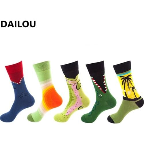 Oxygen 30-35 Autumn Winter Happy Socks Men Colorful Casual Fashion Brand Art Socks Funny Printed Crew Socks Women Popsocket