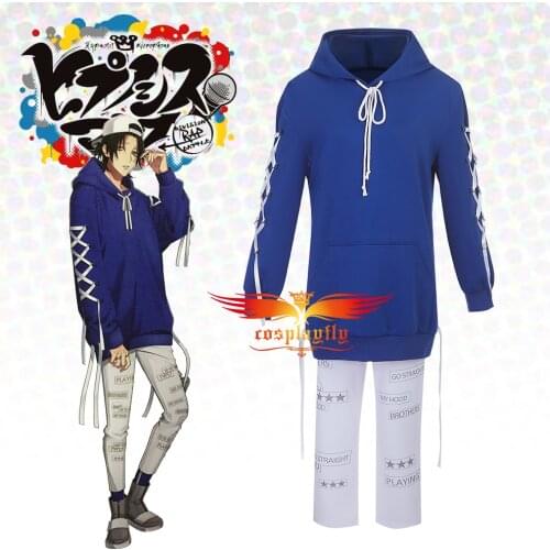 Anime Voice Actor Division Rap Battle Yamada Jiro Cosplay Costume Adult Men Women Outfit Blue Hoodies Top Pants Socks Halloween