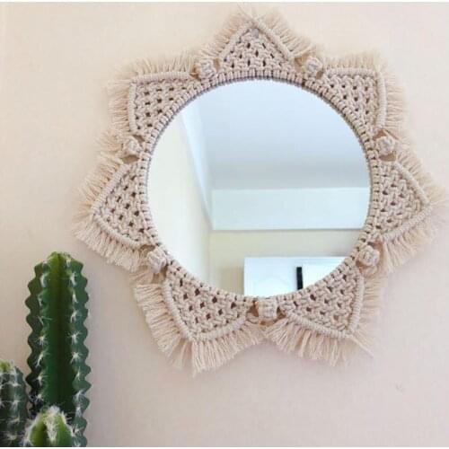 Macrame Wall Hanging Moon Star Bohemian Hand Woven Tapestry for Bedroom Home Homestay Farmhouse Wall Decor Home Christmas Gift
