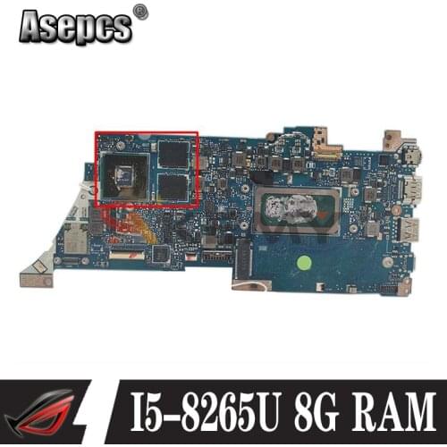 UX333FN notebook Motherboard with I5-8265U CPU 8GB RAM V2G For ASUS ZenBook 13 UX333F UX333 U3300F Laotop Mainboard Motherboard