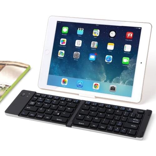 F66 Mini two-fold Bluetooth Cell Phone Pad Tablet ultra-thin Universal Wireless Keyboard For IOS, android, Windows