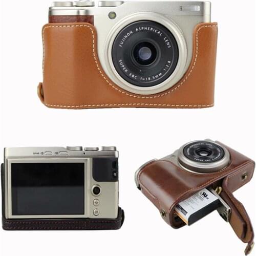 Fashional Camera Bag Case cover Fujifilm XF10 XF 10 PU Leather Half Body Set With Battery Opening
