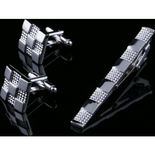 Fashion Luxury Tie Clip Cufflinks Set Tie Pin Cuff links Set Tie Bar Link Set Mens Gift Fashion Jewelry Accessory 10sets/lot