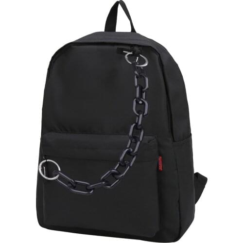 Fashion Women Men Solid Color Backpack Student School Bag Travel Knapsacks Large Capacity Backpack Black 2021 New