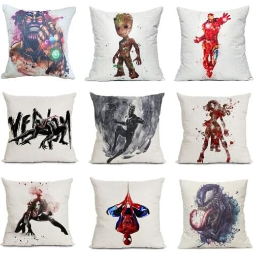 Oil Paint Style Cushion Cover Cotton Linen Decorative Throw Pillow Cover Seat Sofa Embrace Pillow Case Home Decoration