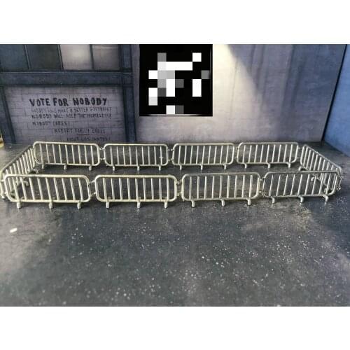 New 1/64 Scale Resin Die-cast Isolation Fence Model Car Scene Model Scene Layout Collection Decoration Toy