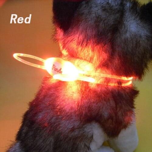 Pet Dog Cat Collar Necklace Luminous Flashing LED Dog Puppy Accessories Night Adjustable Flashing Pet Products Waterproof