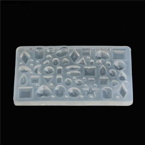 Rectangle Cabochon Silicon Pendant Molds For Epoxy Resin crystal 43 Patterns Mold Making Jewelry tools DIY Art Making