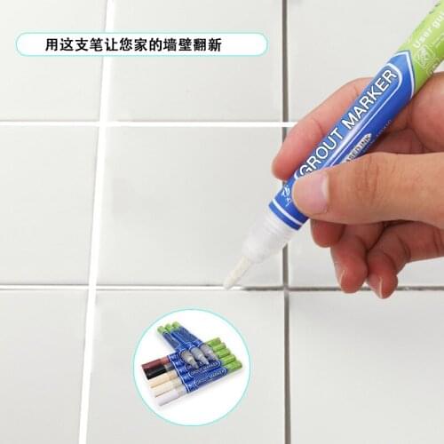 Tile Wall Stain Repair Pen White Grout Mark Odorless Non-toxic Floor Gap Cleaning and Renovation