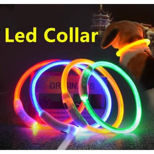 USB Charging Led Dog Collar Anti-Lost/Avoid Car Accident Collar For Dogs Puppies Dog Collars Leads LED Supplies Pet Products