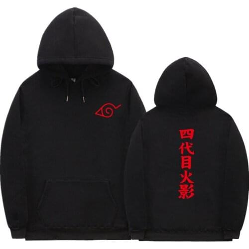 Men Women Long Sleeve Sweatshirt Anime Manga Four generations of fire shadow Black Hoodies Polychromatic Tops Clothes