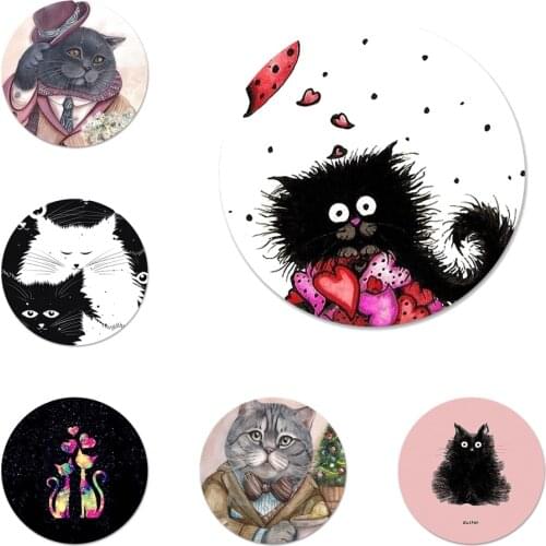 Fluffy cat Icons Pins Badge Decoration Brooches Metal Badges For Backpack Decoration