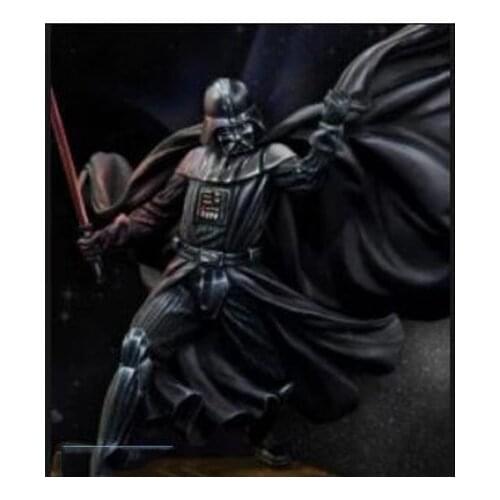 1/24 75mm ancient warrior with light with base Resin figure Model kits Miniature gk Unassembly Unpainted