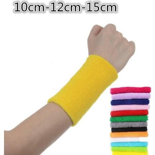 10 12 15cm wrist support Pulseira 1 pair wristband sport Brace Wrap Bandage Gym strap fitness Tennis Sports Safety Wrist Support