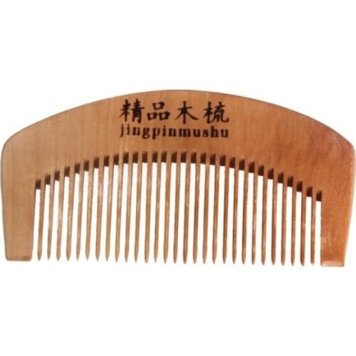 100% High Quality Natural Health Peach Wooden Mahogany Comb Present Comb No Electrostatic Party Gifts Wedding Decoration