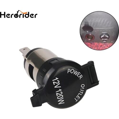 12V Waterproof Car Auto Motorcycle Cigarette Lighter Power Plug Socket For Motorcycles Boats Mowers Tractors Car Socket