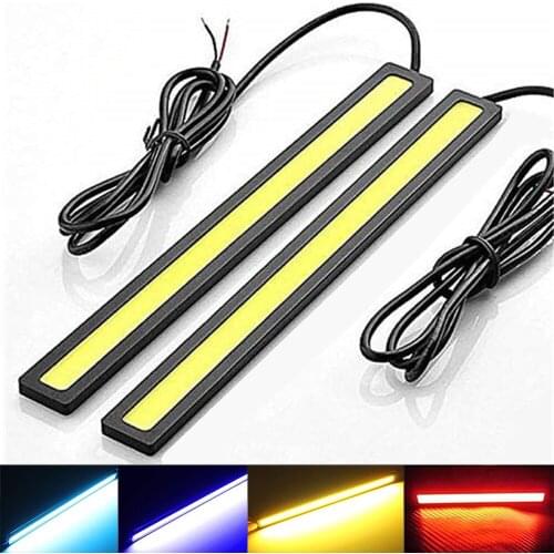 2pcs/6 pcs New 17cm LED COB Daytime Running Light Waterproof DC12V Car Light Source Parking Fog Bar Lamp strip