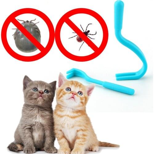 2pcs/set Dog Cat Grooming Tool Scratching Flea Hook Tick Remover Human Flea Tweezers Pet Comb Pet Supplies Crowbar Shape