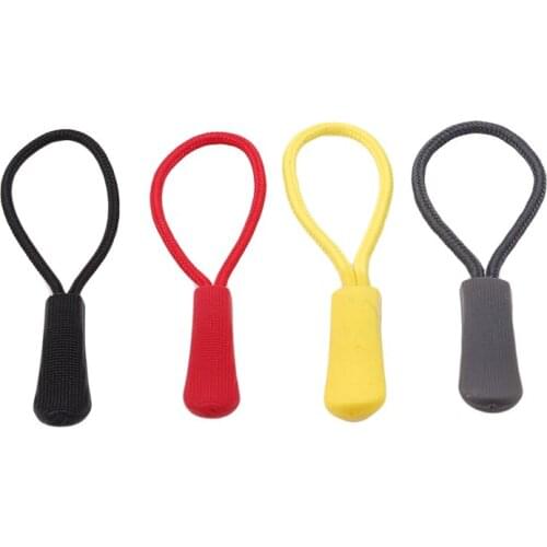 2021 Lock Zip Clips Rope Buckle Black DIY Plastic Nylon Zipper Pulls Cord Stopper End Tail Clip Injection Zipper Tail 4 Colors
