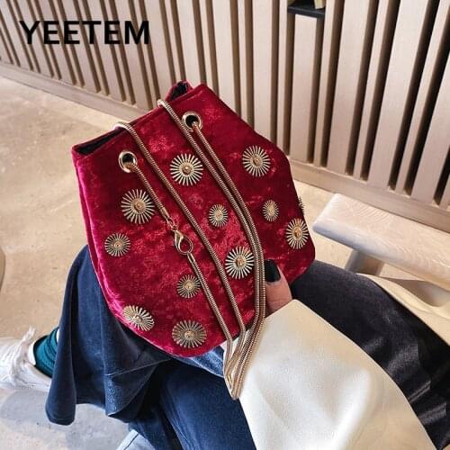 Velvet Messenger Bag Chain Small Crossbody Bags for Women Golden Velvet Luxury Handbags Women Bags Designer Shoulder Bags