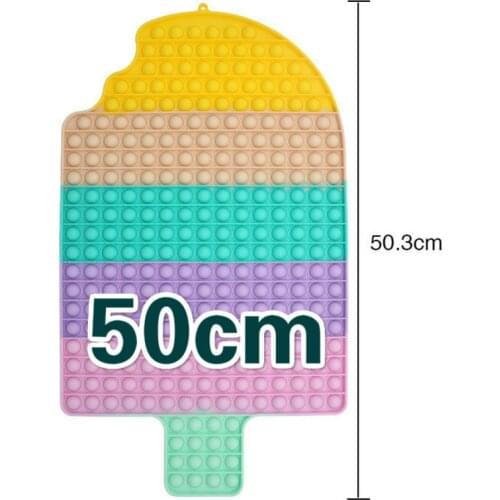 50cm Big Giant XXL Ice Cream Push Pop Silicone Toy Child School Simpl Stress Reliever Fidget Squeeze Desk Board Game Autism Gift