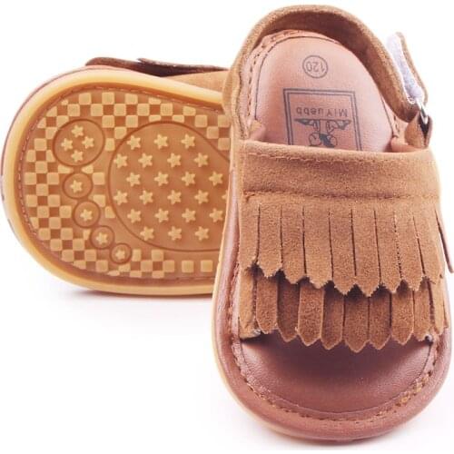 Baby boy sandals girl tassels shoes leather footwear zapatos toddler neonato trampki prewalker scarpe bambina rubber moccasins