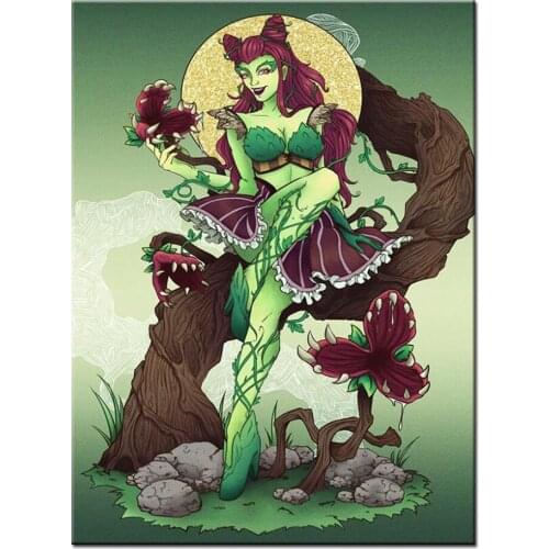 Piranha Flower Fairy Tree Round Square Diamond Embroidery Sale Puzzle Diy Full Display Diamond Painting MosaicZP-4803