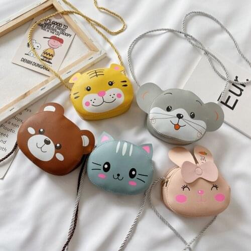 Kids Girl Crossbody Bag Shoulder Bag Cute Cartoon Animal Coin Purse Handbag Children Wallet Small Coin Bag