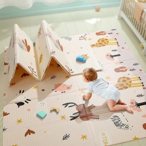 Childrens Carpet Folding Baby Mat Thick Educational Childrens Mats Double-sided Baby Climbing Pad Waterproof Games Kids Rug
